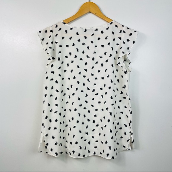LOFT Brushdot Peplum Shell Blouse Small - Picture 7 of 7